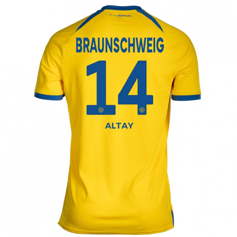 Danxen Dzieci Ali Altay #14 Żółto Niebieski Domowa Koszulka 2025/26 Koszulki Klubowe