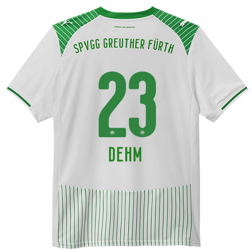 Danxen Dzieci Jannik Dehm #23 Biało Zielony Domowa Koszulka 2025/26 Koszulki Klubowe