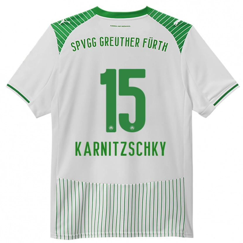 Danxen Dzieci Nick Karnitzschky #15 Biało Zielony Domowa Koszulka 2025/26 Koszulki Klubowe