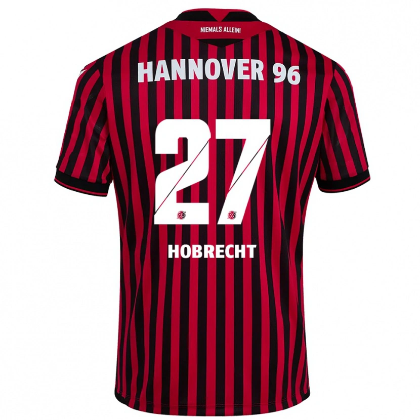 Danxen Dzieci Tom Hobrecht #27 Czerwono Czarny Domowa Koszulka 2025/26 Koszulki Klubowe
