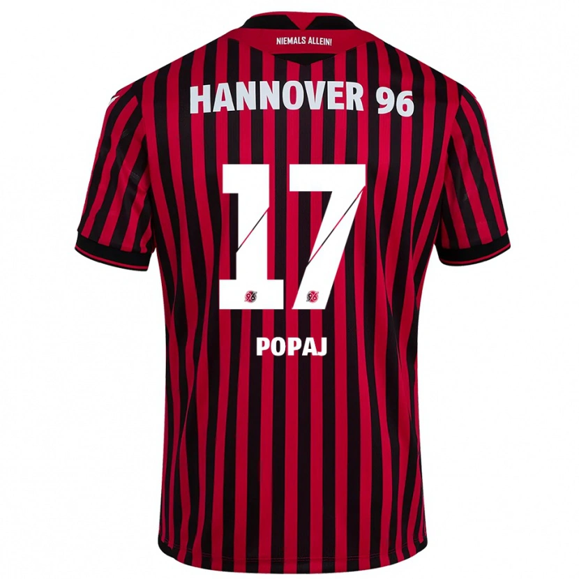 Danxen Dzieci Erisa Popaj #17 Czerwono Czarny Domowa Koszulka 2025/26 Koszulki Klubowe