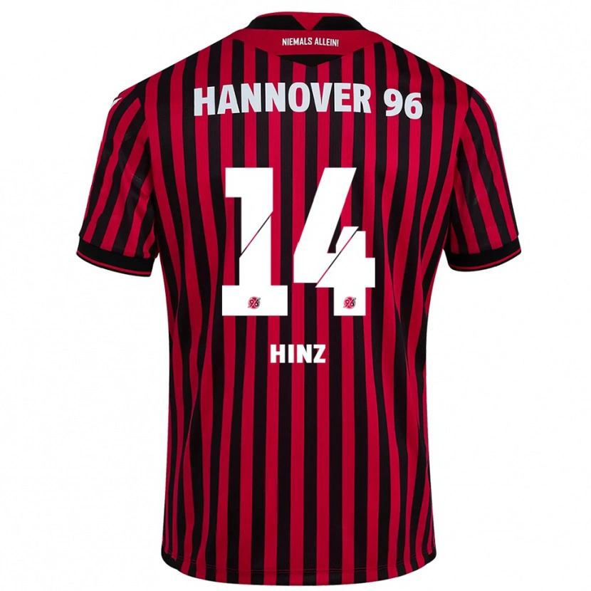 Danxen Dzieci Pia Hinz #14 Czerwono Czarny Domowa Koszulka 2025/26 Koszulki Klubowe