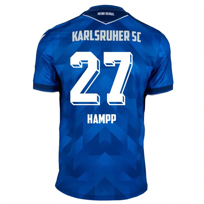 Danxen Dzieci Noah Hampp #27 Niebiesko Biały Domowa Koszulka 2025/26 Koszulki Klubowe