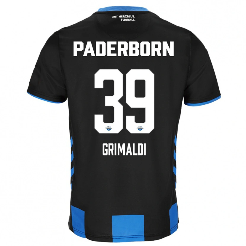 Danxen Dzieci Adriano Grimaldi #39 Czarno Niebieski Domowa Koszulka 2025/26 Koszulki Klubowe