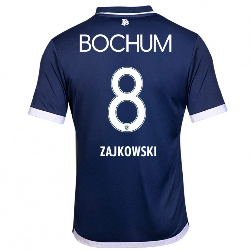 Danxen Dzieci Cedric Zajkowski #8 Granatowo Biały Domowa Koszulka 2025/26 Koszulki Klubowe