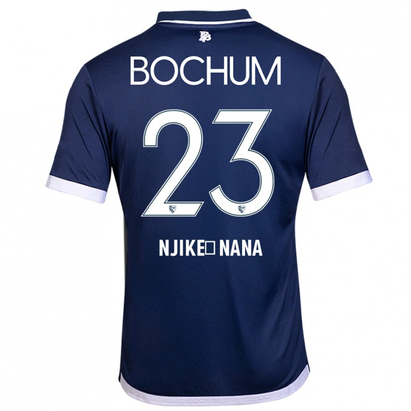 Danxen Dzieci Jean-Philippe Njike-Nana #23 Granatowo Biały Domowa Koszulka 2025/26 Koszulki Klubowe