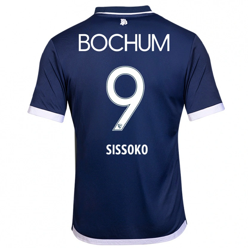 Danxen Dzieci Ibrahim Sissoko #9 Granatowo Biały Domowa Koszulka 2025/26 Koszulki Klubowe