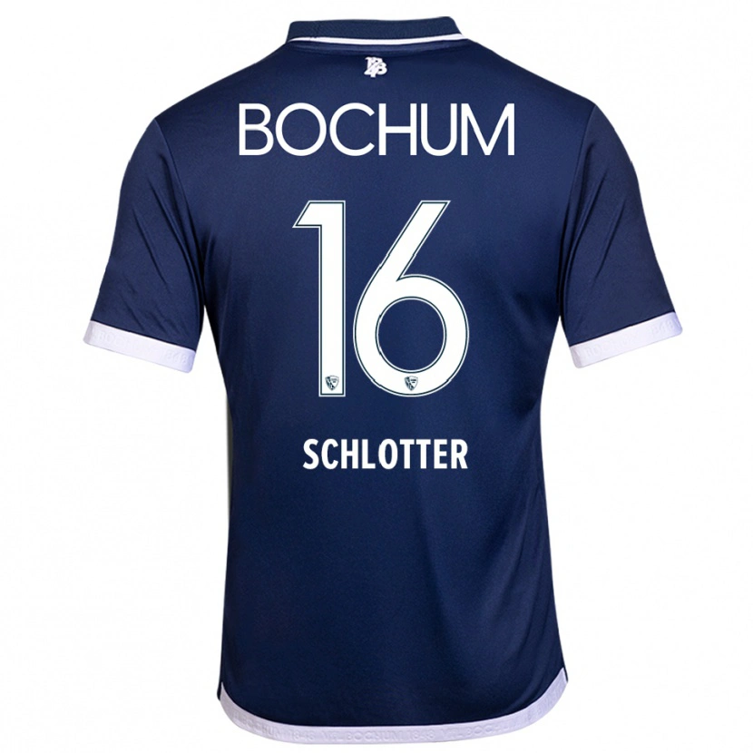 Danxen Dzieci Joel Schlotter #16 Granatowo Biały Domowa Koszulka 2025/26 Koszulki Klubowe