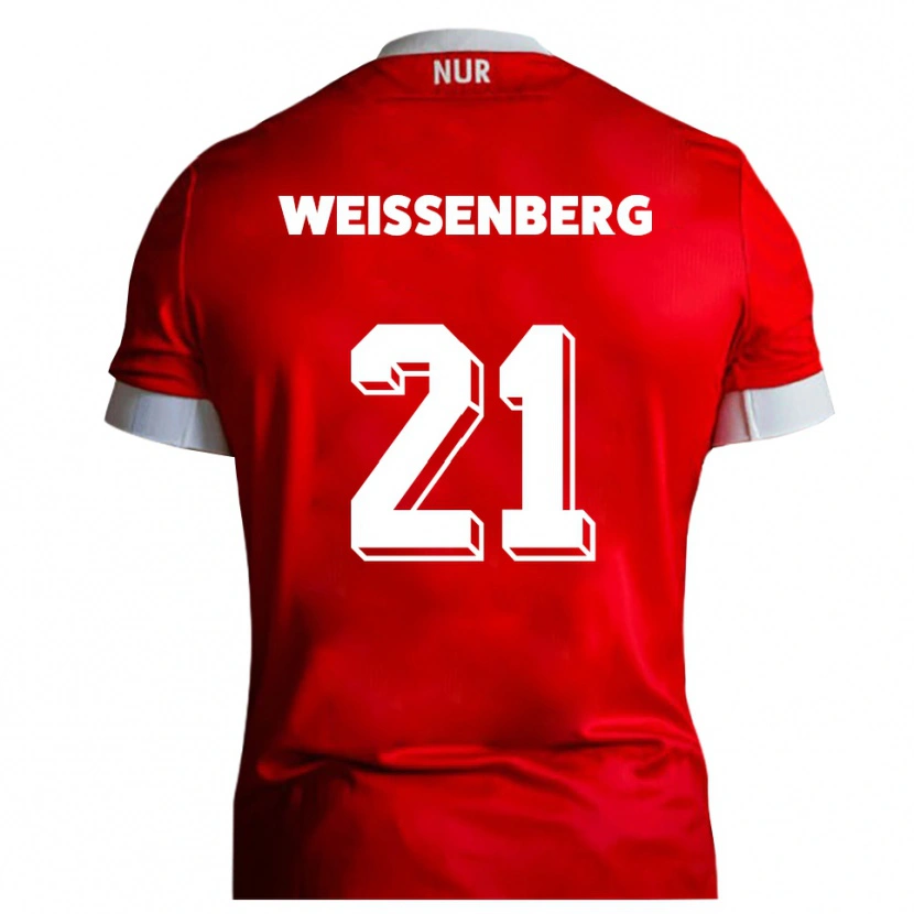 Danxen Dzieci Shawn Weißenberg #21 Czerwono Biały Domowa Koszulka 2025/26 Koszulki Klubowe