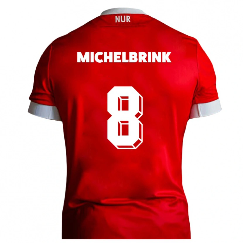 Danxen Dzieci Lukas Michelbrink #8 Czerwono Biały Domowa Koszulka 2025/26 Koszulki Klubowe
