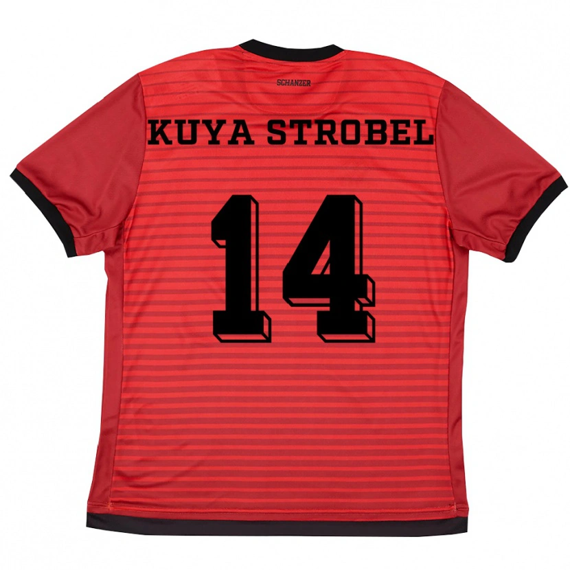 Danxen Dzieci Melissa Kuya Strobel #14 Czerwono Czarny Domowa Koszulka 2025/26 Koszulki Klubowe