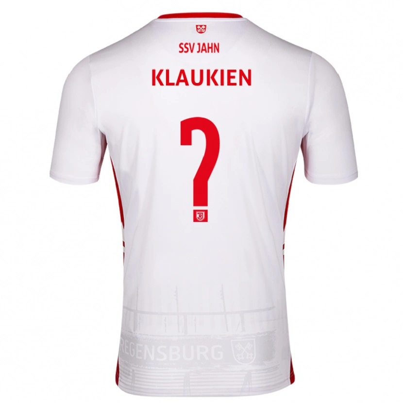 Danxen Dzieci Luca Klaukien #0 Biało Czerwony Domowa Koszulka 2025/26 Koszulki Klubowe