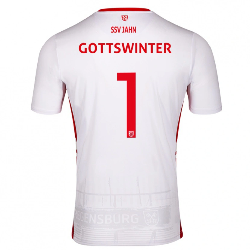 Danxen Dzieci Florian Gottswinter #1 Biało Czerwony Domowa Koszulka 2025/26 Koszulki Klubowe
