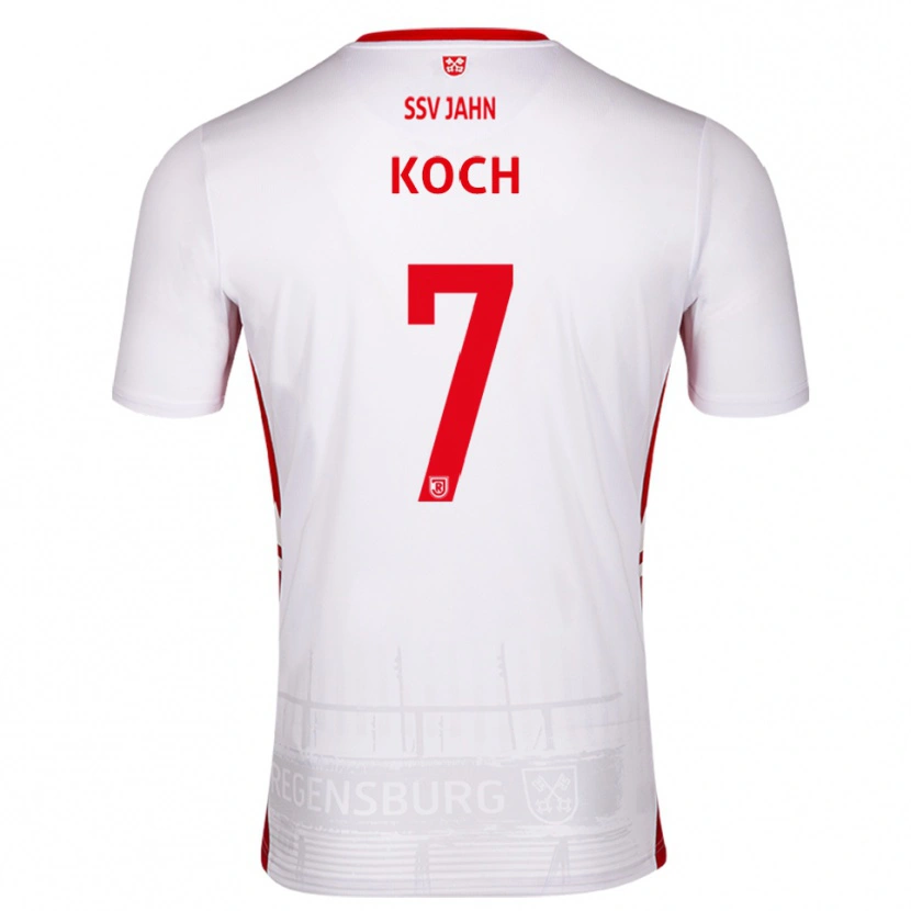 Danxen Dzieci Christian Koch #7 Biało Czerwony Domowa Koszulka 2025/26 Koszulki Klubowe