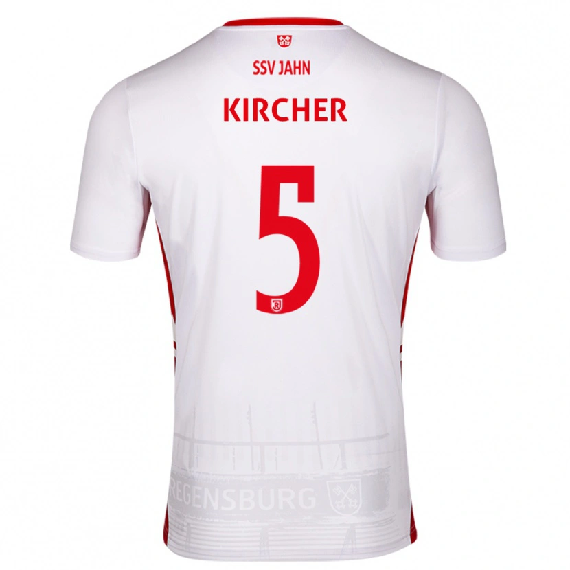 Danxen Dzieci Michel Kircher #5 Biało Czerwony Domowa Koszulka 2025/26 Koszulki Klubowe