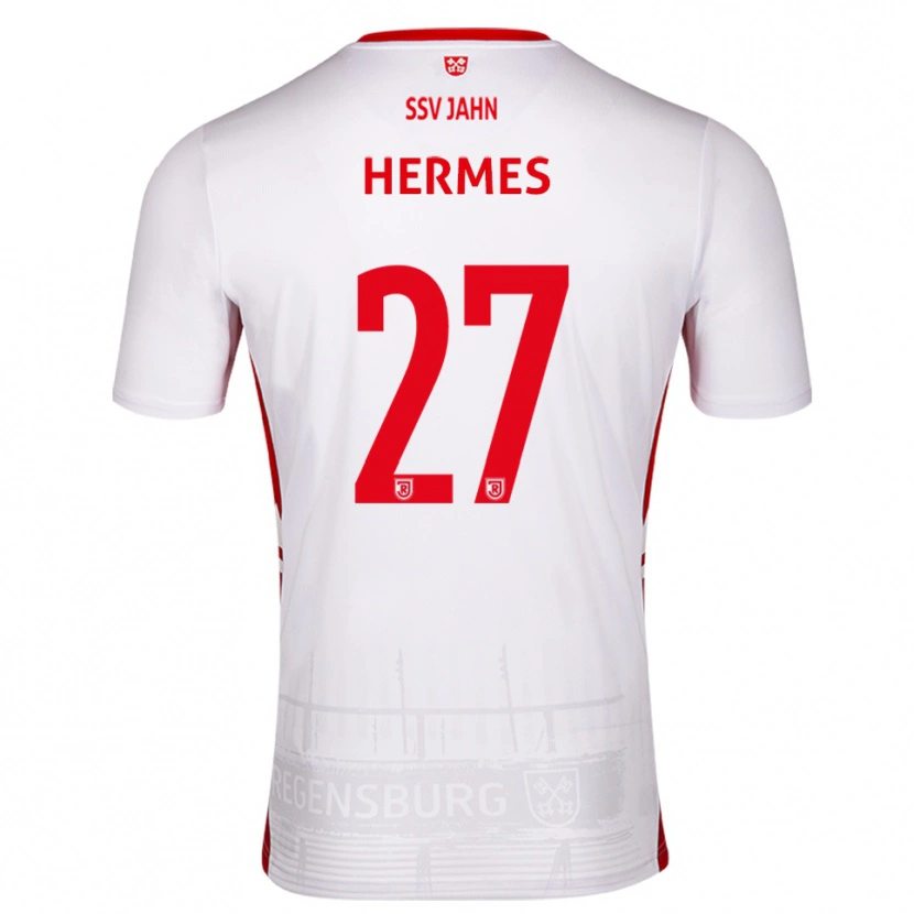 Danxen Dzieci Lucas Hermes #27 Biało Czerwony Domowa Koszulka 2025/26 Koszulki Klubowe