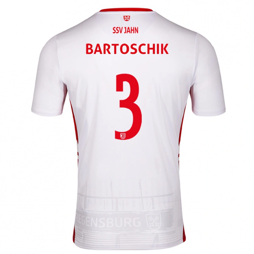 Danxen Dzieci Felix Bartoschik #3 Biało Czerwony Domowa Koszulka 2025/26 Koszulki Klubowe