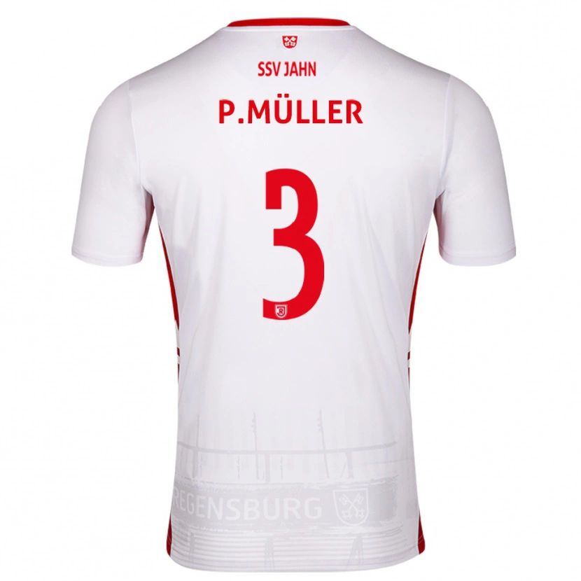 Danxen Dzieci Paul Müller #3 Biało Czerwony Domowa Koszulka 2025/26 Koszulki Klubowe