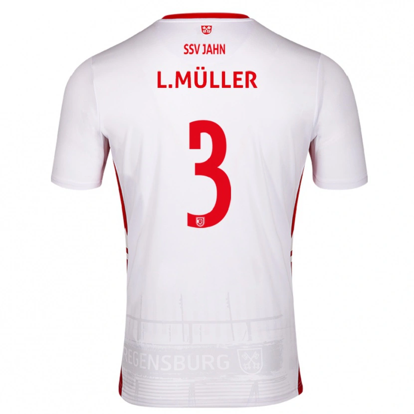 Danxen Dzieci Lenny Müller #3 Biało Czerwony Domowa Koszulka 2025/26 Koszulki Klubowe