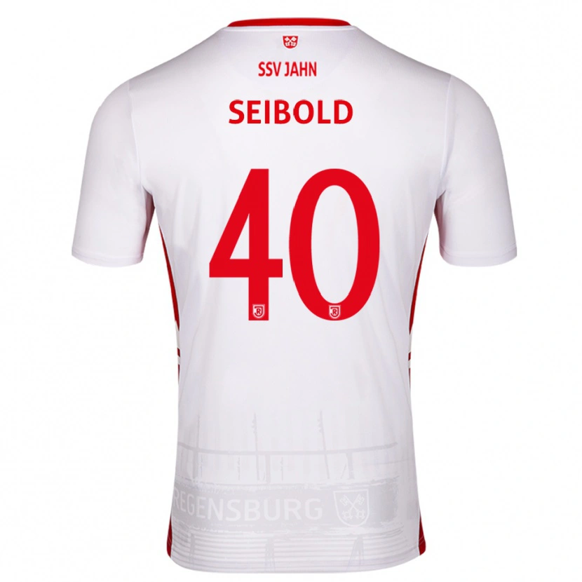 Danxen Dzieci Jakob Seibold #40 Biało Czerwony Domowa Koszulka 2025/26 Koszulki Klubowe