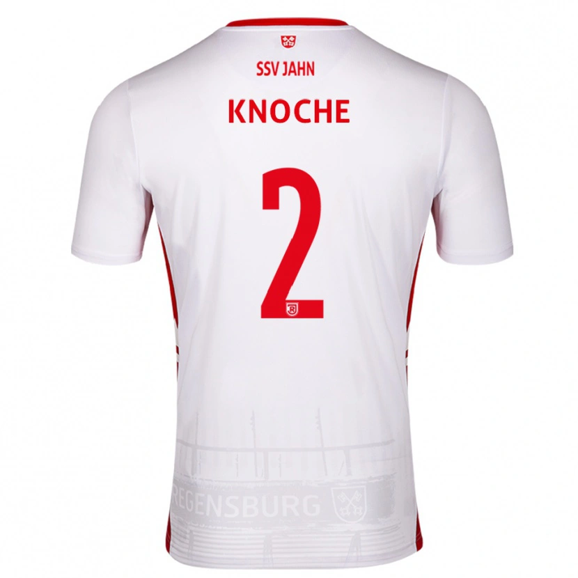 Danxen Dzieci Titus Knoche #2 Biało Czerwony Domowa Koszulka 2025/26 Koszulki Klubowe