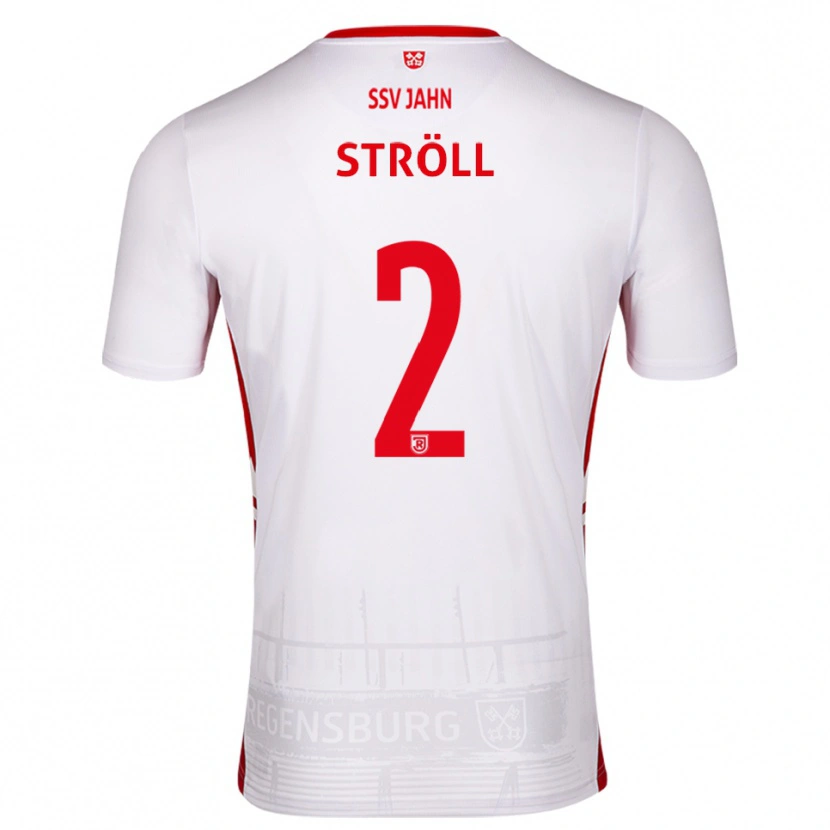Danxen Dzieci Maurice Ströll #2 Biało Czerwony Domowa Koszulka 2025/26 Koszulki Klubowe