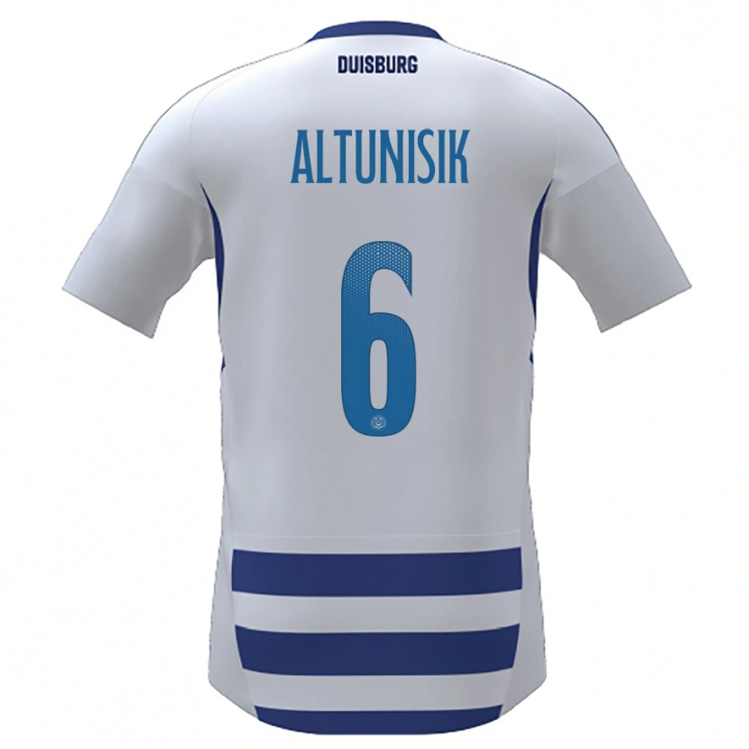 Danxen Dzieci Kerim Altunisik #6 Biało Niebieski Domowa Koszulka 2025/26 Koszulki Klubowe