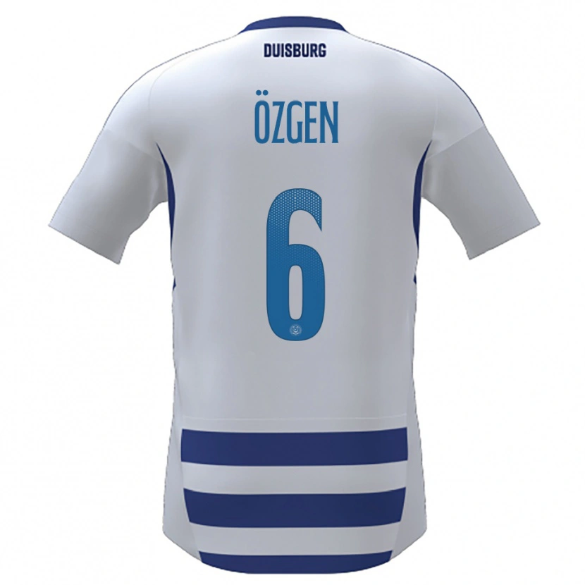 Danxen Dzieci Mirac Özgen #6 Biało Niebieski Domowa Koszulka 2025/26 Koszulki Klubowe