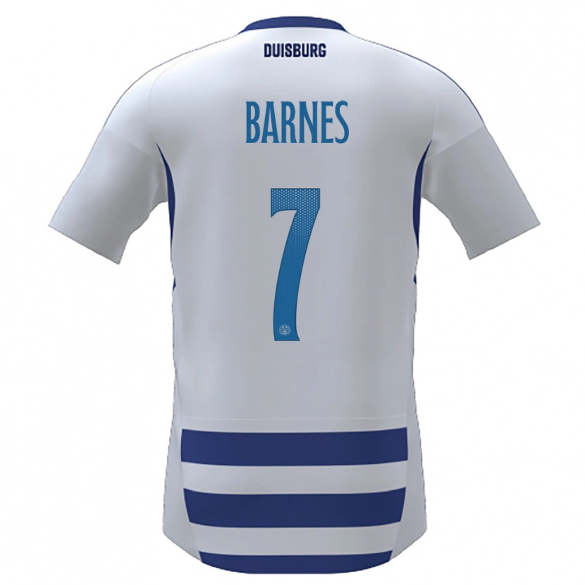 Danxen Dzieci Sejoba Barnes #7 Biało Niebieski Domowa Koszulka 2025/26 Koszulki Klubowe