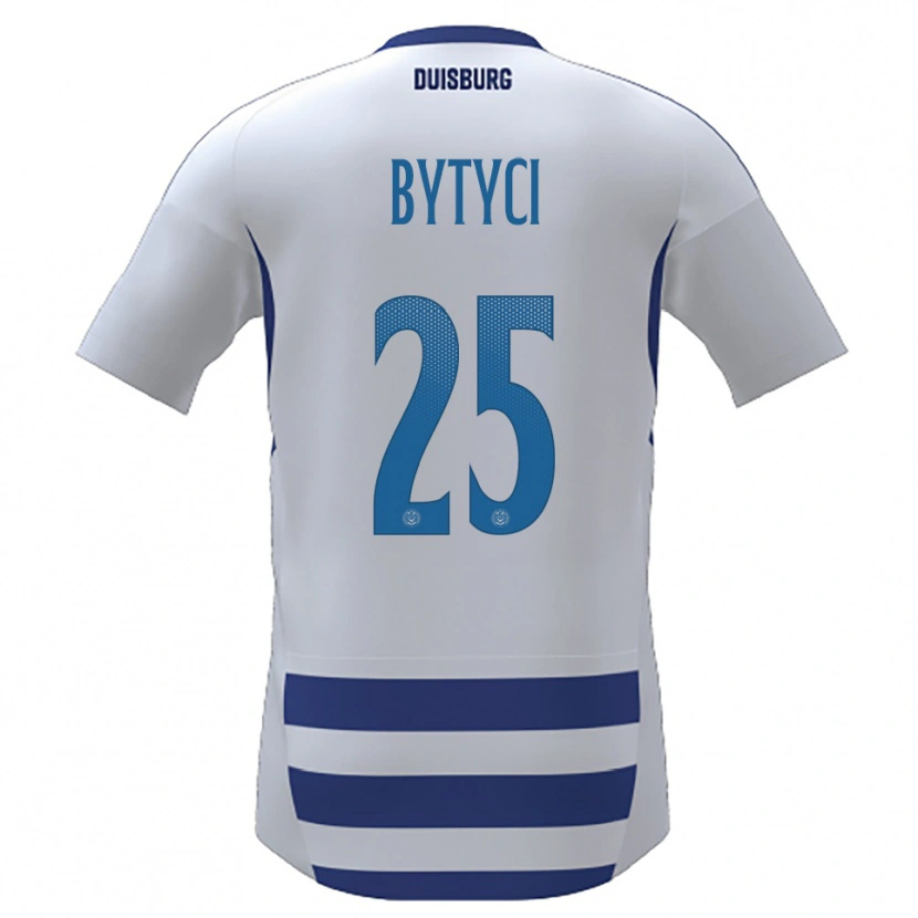 Danxen Dzieci Farie Bytyci #25 Biało Niebieski Domowa Koszulka 2025/26 Koszulki Klubowe