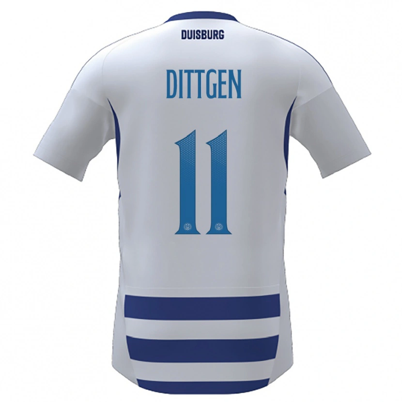 Danxen Dzieci Maximilian Dittgen #11 Biało Niebieski Domowa Koszulka 2025/26 Koszulki Klubowe