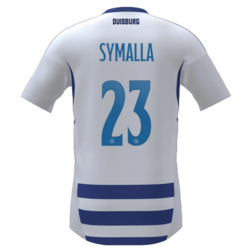 Danxen Dzieci Jan-Simon Symalla #23 Biało Niebieski Domowa Koszulka 2025/26 Koszulki Klubowe