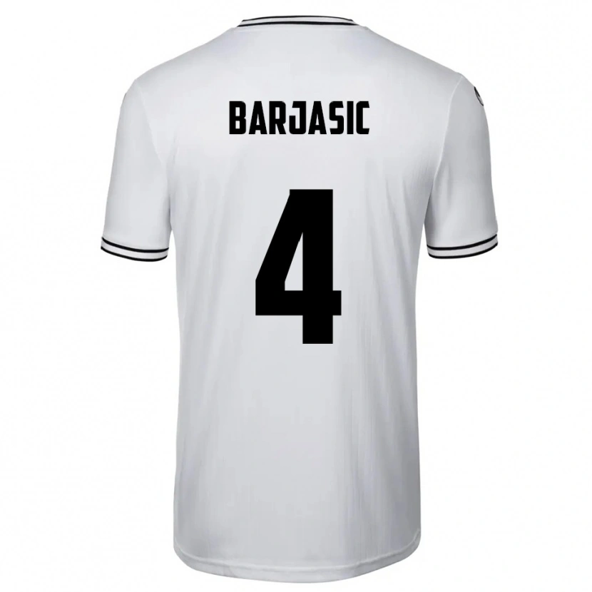 Danxen Dzieci Nikola Barjasic #4 Biało Czarny Domowa Koszulka 2025/26 Koszulki Klubowe