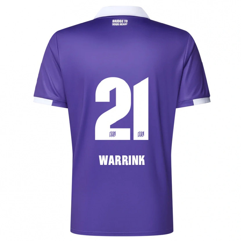 Danxen Dzieci Marko Warrink #21 Fioletowo Biały Domowa Koszulka 2025/26 Koszulki Klubowe