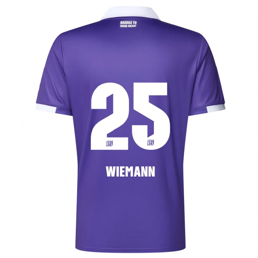 Danxen Dzieci Niklas Wiemann #25 Fioletowo Biały Domowa Koszulka 2025/26 Koszulki Klubowe