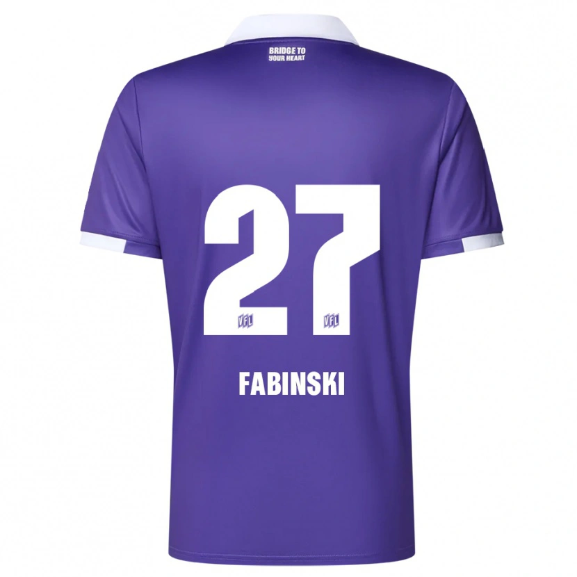 Danxen Dzieci Robin Fabinski #27 Fioletowo Biały Domowa Koszulka 2025/26 Koszulki Klubowe