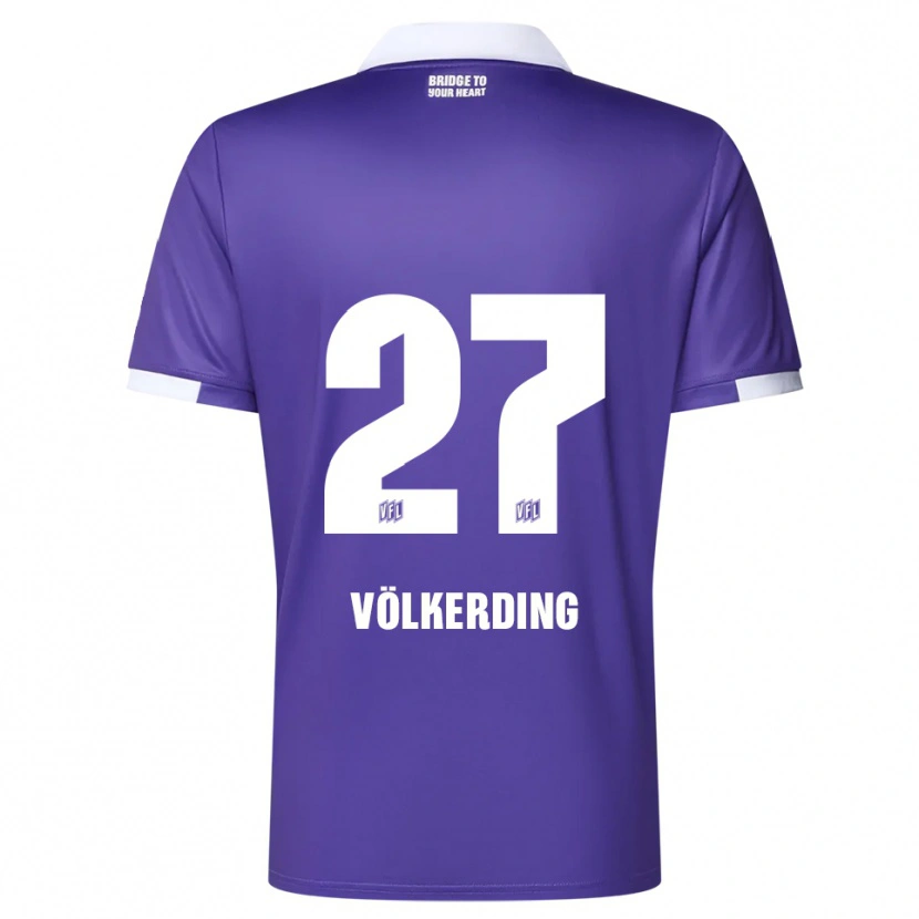 Danxen Dzieci Jakob Völkerding #27 Fioletowo Biały Domowa Koszulka 2025/26 Koszulki Klubowe