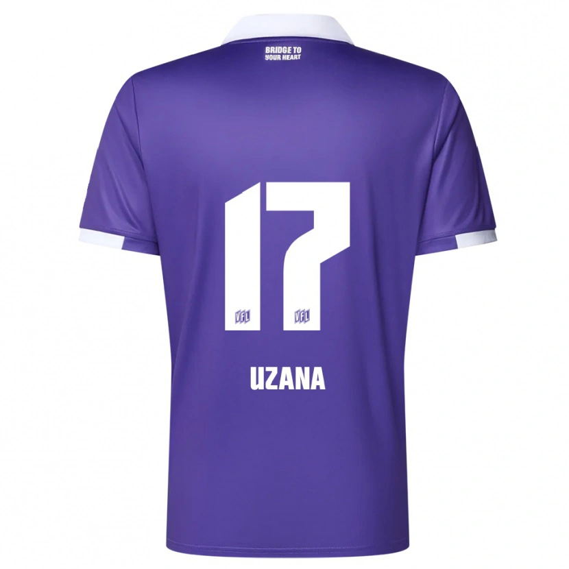 Danxen Dzieci Sebastian Uzana #17 Fioletowo Biały Domowa Koszulka 2025/26 Koszulki Klubowe