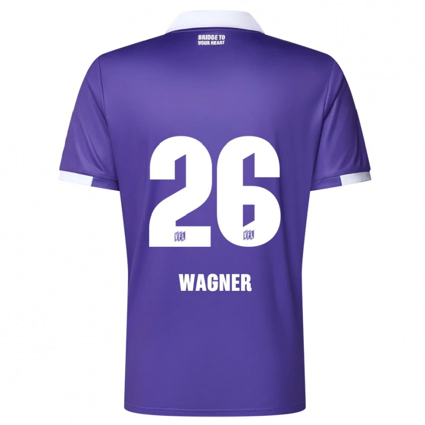 Danxen Dzieci Fridolin Wagner #26 Fioletowo Biały Domowa Koszulka 2025/26 Koszulki Klubowe