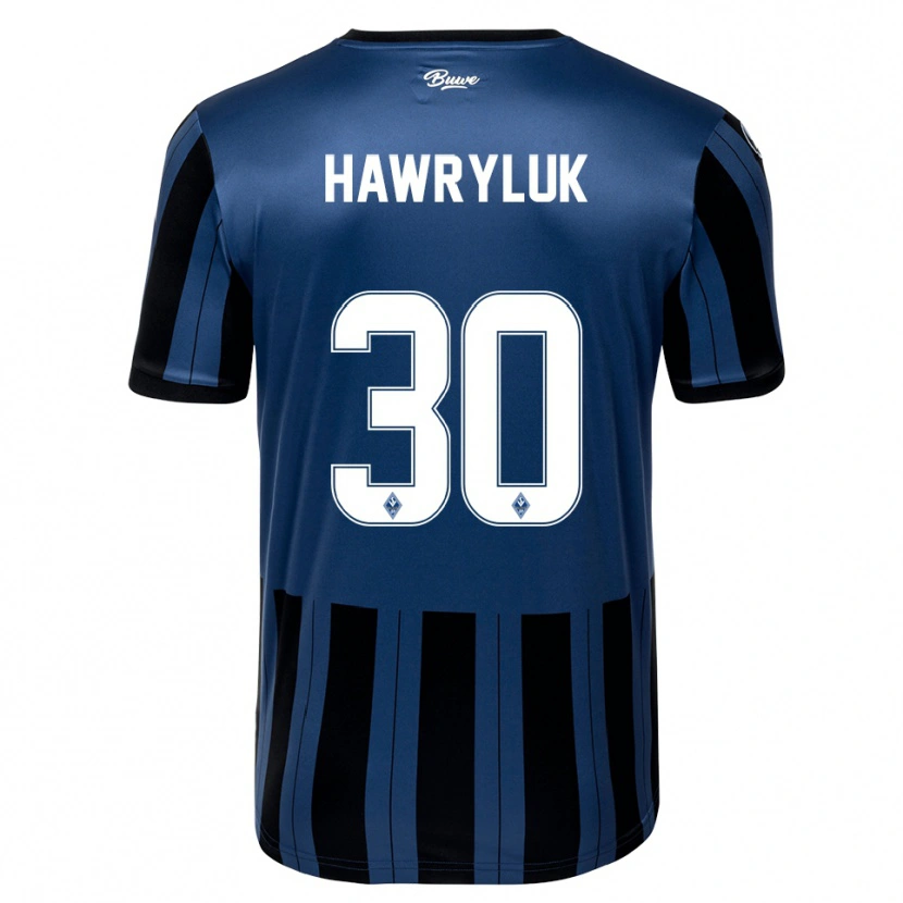 Danxen Dzieci Lucien Hawryluk #30 Niebiesko Szaro Czarny Domowa Koszulka 2025/26 Koszulki Klubowe
