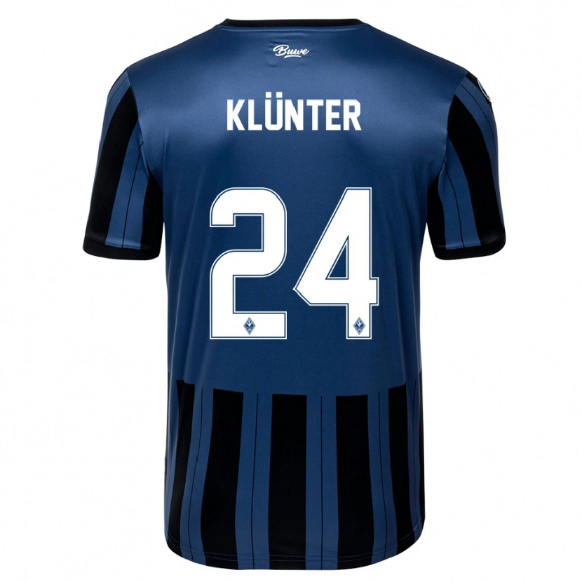 Danxen Dzieci Lukas Klünter #24 Niebiesko Szaro Czarny Domowa Koszulka 2025/26 Koszulki Klubowe