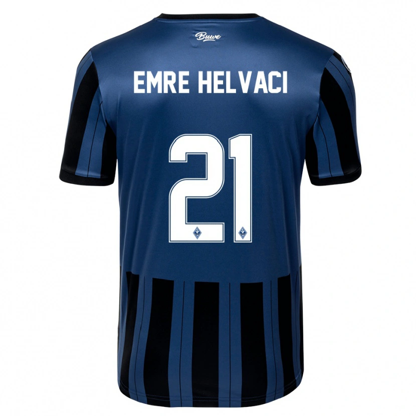 Danxen Dzieci Faruk Emre Helvaci #21 Niebiesko Szaro Czarny Domowa Koszulka 2025/26 Koszulki Klubowe