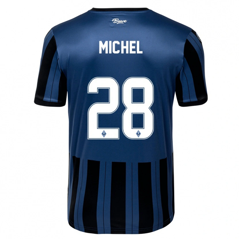 Danxen Dzieci Diego Michel #28 Niebiesko Szaro Czarny Domowa Koszulka 2025/26 Koszulki Klubowe