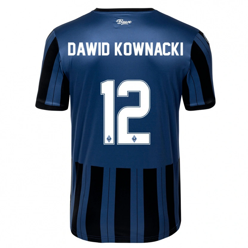 Danxen Dzieci Jakub Dawid Kownacki #12 Niebiesko Szaro Czarny Domowa Koszulka 2025/26 Koszulki Klubowe