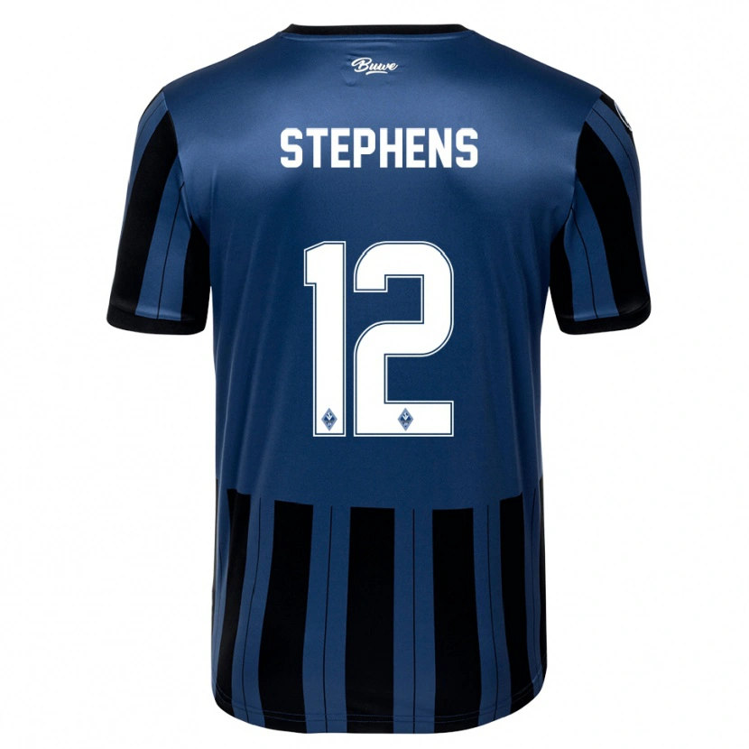 Danxen Dzieci Kaden Stephens #12 Niebiesko Szaro Czarny Domowa Koszulka 2025/26 Koszulki Klubowe