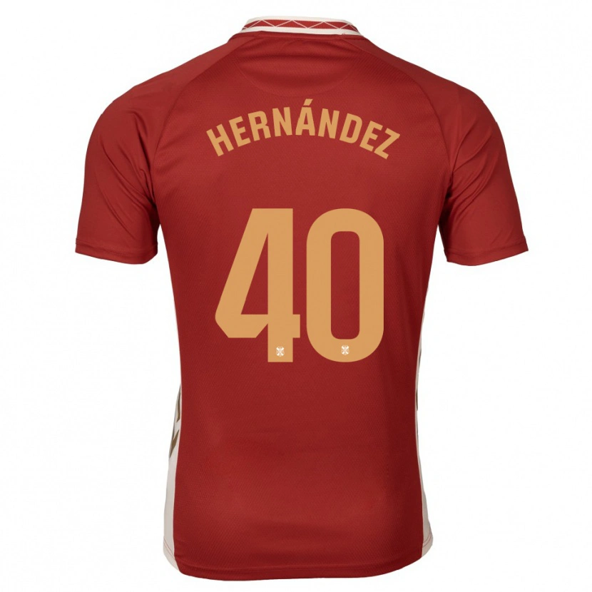 Danxen Dzieci Christian Hernández #40 Burgundowo Złoty Wyjazdowa Koszulka 2025/26 Koszulki Klubowe