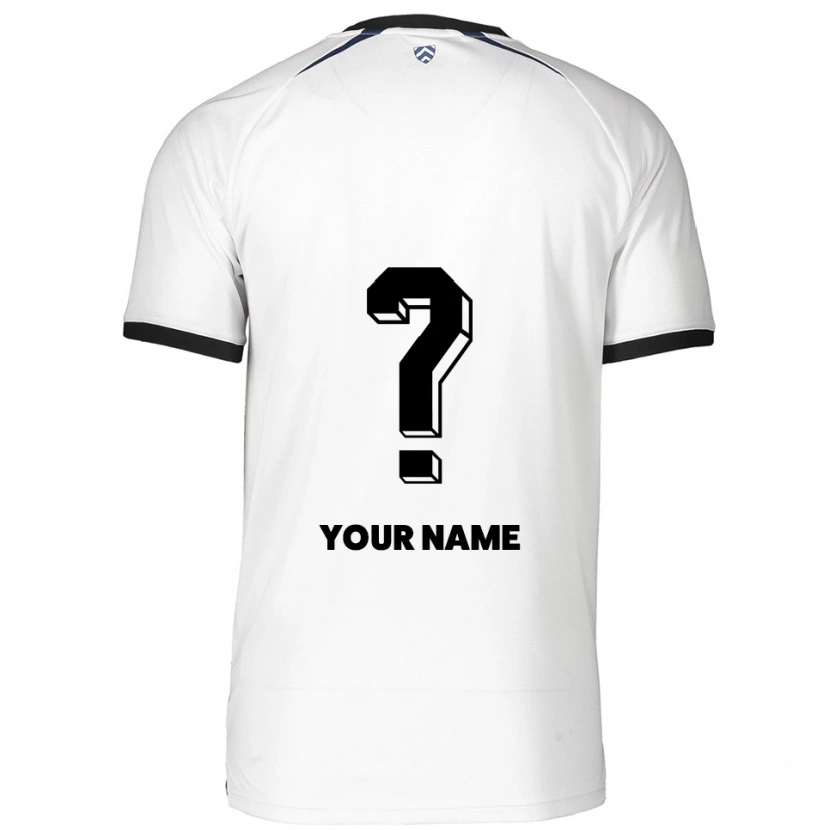 Danxen Dzieci Twoje Imię #0 Biało Czarny Wyjazdowa Koszulka 2025/26 Koszulki Klubowe