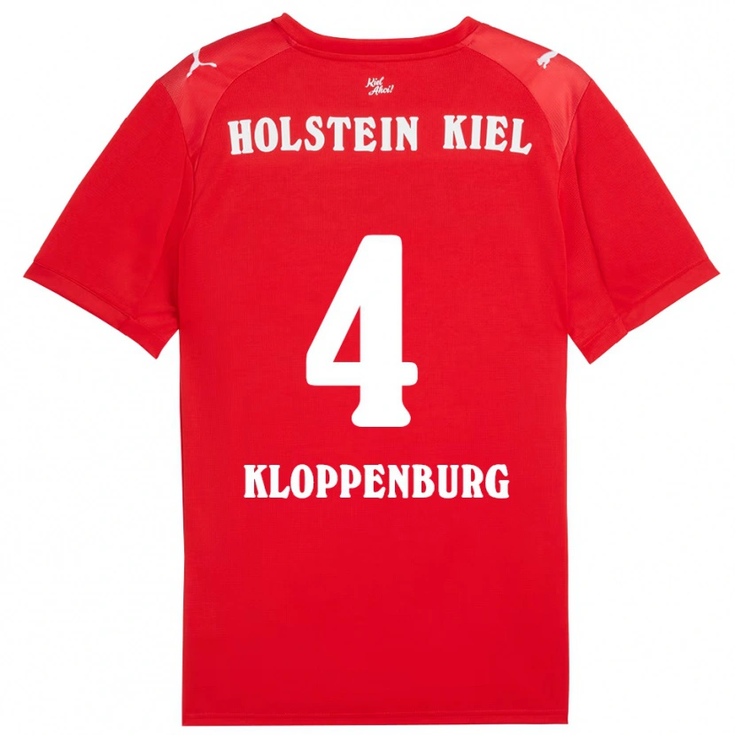Danxen Dzieci Len Kloppenburg #4 Czerwono Niebieski Wyjazdowa Koszulka 2025/26 Koszulki Klubowe
