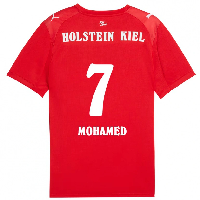 Danxen Dzieci Omar Mohamed #7 Czerwono Niebieski Wyjazdowa Koszulka 2025/26 Koszulki Klubowe