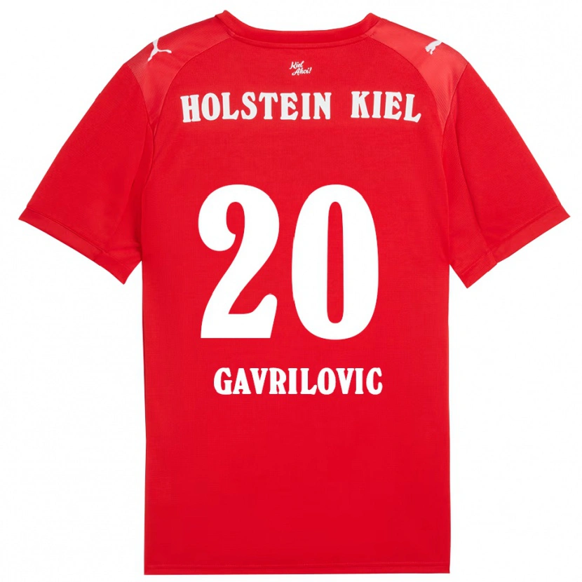 Danxen Dzieci Helena Gavrilovic #20 Czerwono Niebieski Wyjazdowa Koszulka 2025/26 Koszulki Klubowe